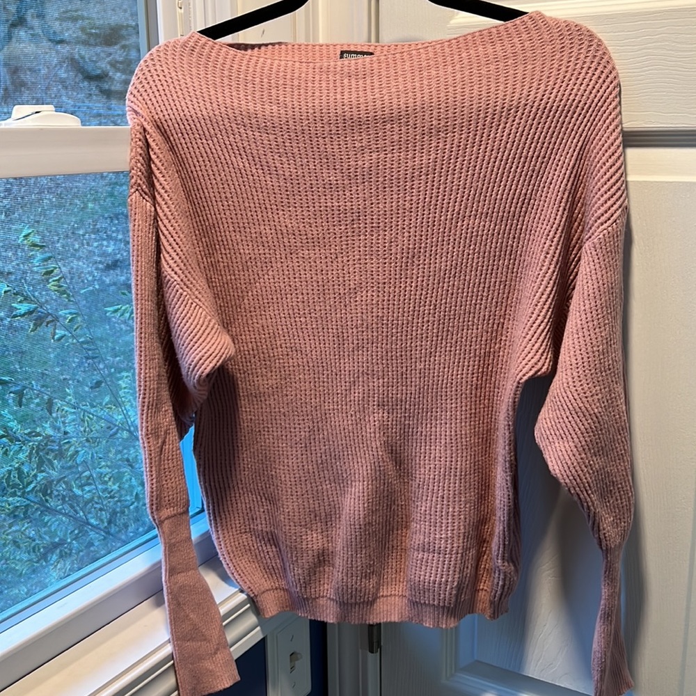 Summer& Rose waffle/thermal long sleeve shirt